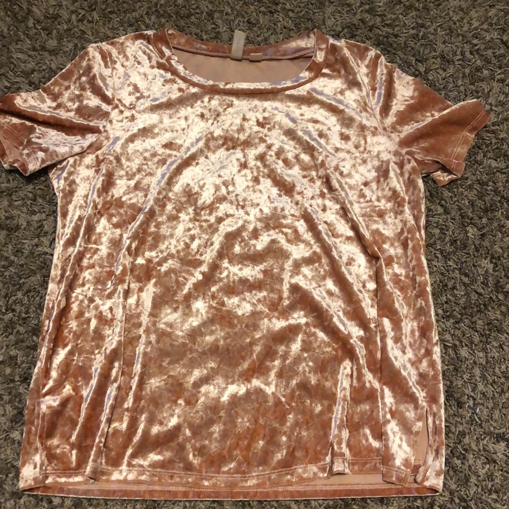 Pink velvet tee